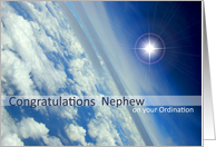 congratulations, nephew, ordination, sky card