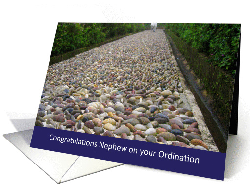 congratulations, nephew, ordination, stone way card (841586)