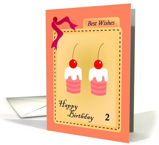 happy birthday, cupcake, 2 card (842142)