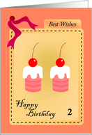 happy birthday, cupcake, 2 card