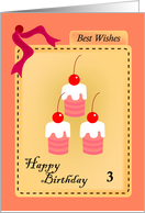 happy birthday, cupcake, 3 card