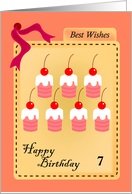 happy birthday, cupcake, 7 card