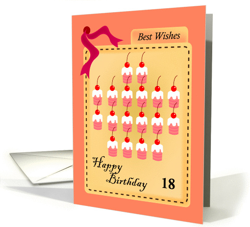 happy birthday, cupcake, 18 card (842157)