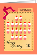 happy birthday, cupcake, 18 card