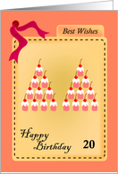 happy birthday, cupcake, 20 card