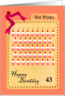 happy birthday, cupcake, 43 card