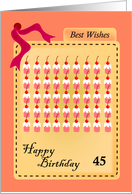 happy birthday, cupcake, 45 card