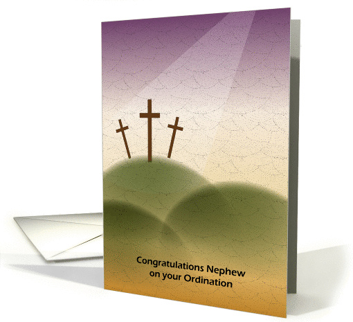 congratulations, nephew, ordination, cross card (843241)