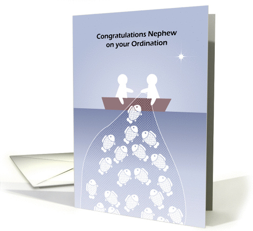 congratulations, nephew, ordination, fishing card (843245)