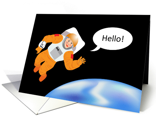 occasions, hello! astronaut card (848194)
