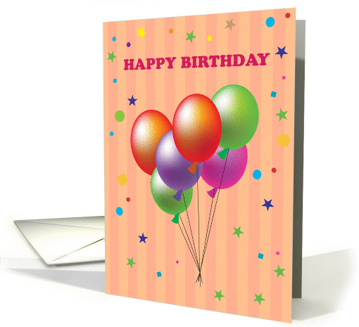 happy birthday, balloons card (851352)