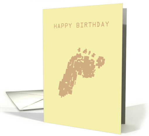 happy birthday, foot print card (851357)