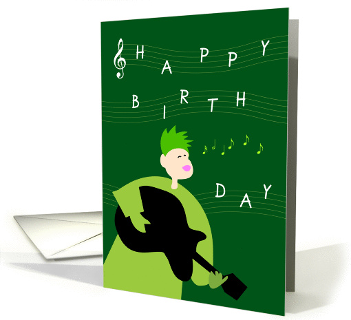 happy birthday, singing, guitar card (851359)