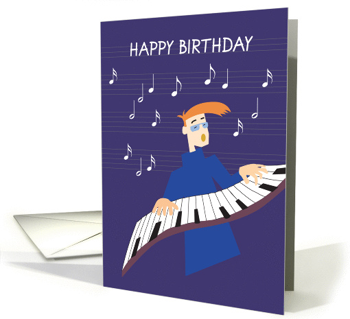 happy birthday, singing, piano card (851360)