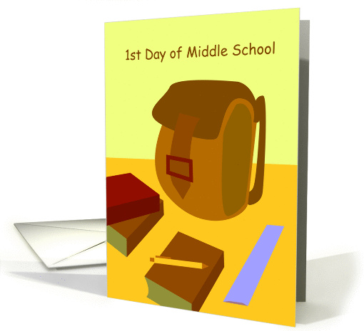 1st Day of Middle School, bag card (854439)