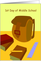 1st Day of Middle School, bag card