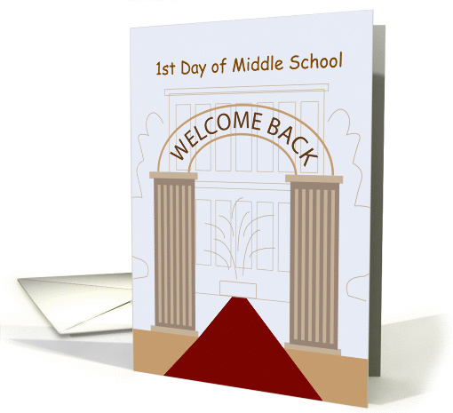 1st Day of Middle School, school card (854455)