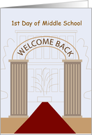 1st Day of Middle School, school card