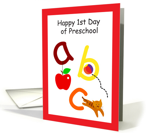 1st Day of preschool, ABC card (854462)