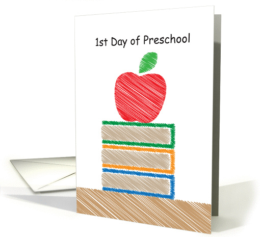 1st Day of preschool, Apple card (854467)