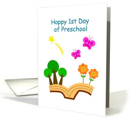 1st Day of preschool, book card (854470)