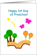 1st Day of preschool, book card