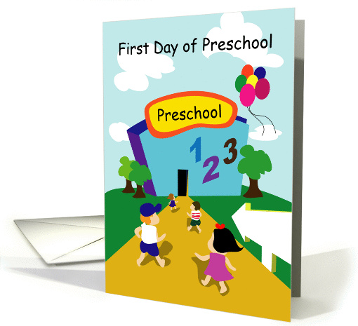 1st Day of preschool, school card (854479)