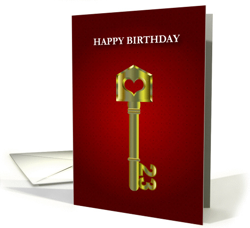 happy 23rd birthday, key card (856792)