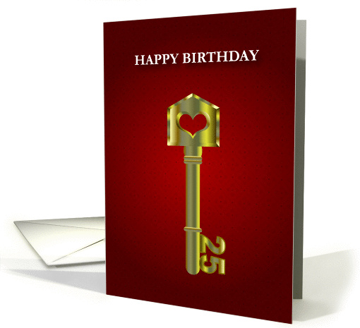 happy 25th birthday, key card (856795)
