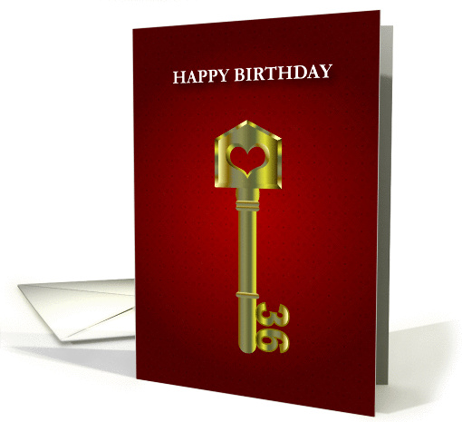 happy 36th birthday, key card (857087)