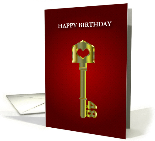 happy 48th birthday, key card (857199)