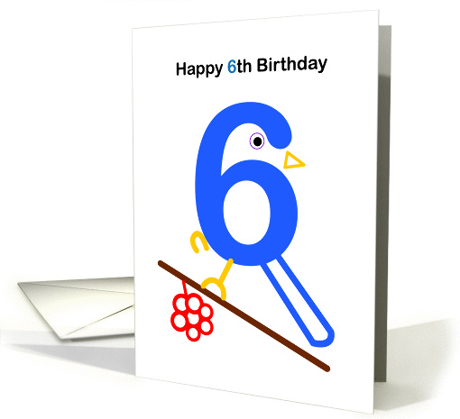 happy 6th Birthday card (858218)