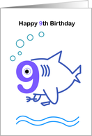 happy 9th Birthday card