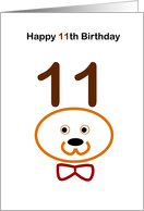 happy 11th Birthday card
