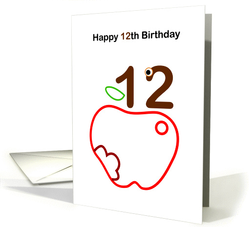 happy 12th Birthday card (858225)