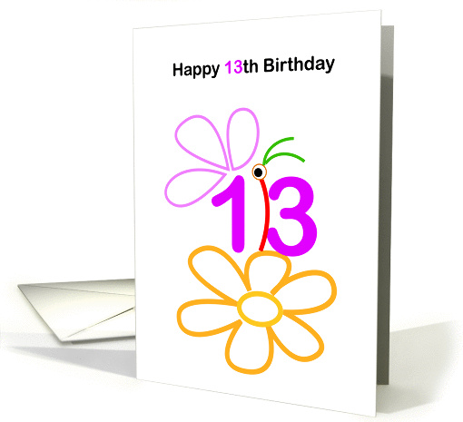 happy 13th Birthday card (858226)