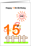 happy 15th Birthday card