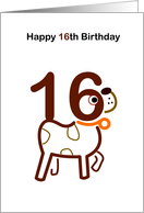happy 16th Birthday card