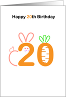happy 20th Birthday card