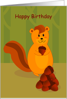 happy Birthday, squirrel card