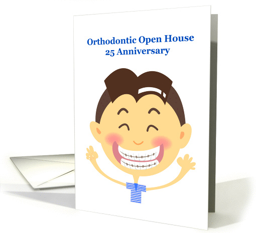Orthodontic Open House 25 Anniversary, boy card (864024)