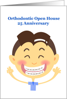 Orthodontic Open House 25 Anniversary, boy card