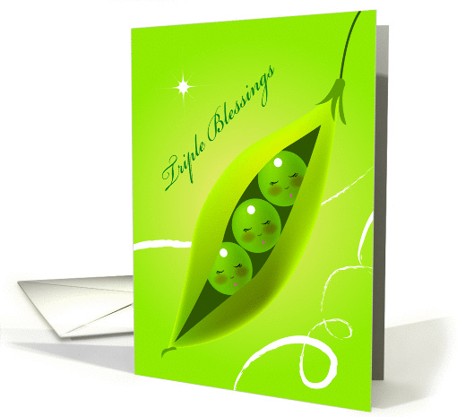 triple blessings, peas card (865694)