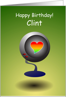 happy birthday, clint card