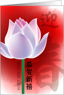 Chinese New year, lotus card