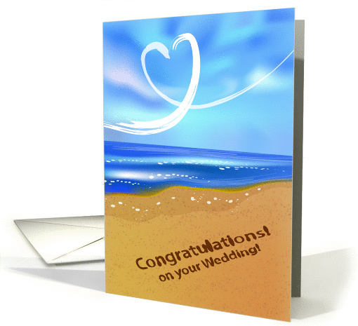congratulations, beach wedding card (871241)