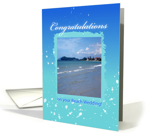 congratulations, beach wedding card (871243)