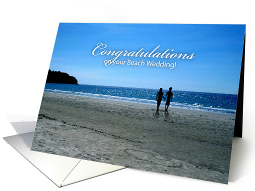 congratulations, beach wedding card (871883)