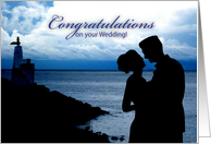 congratulations, coastal wedding card