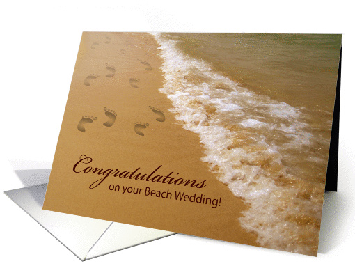 congratulations, beach wedding card (871887)